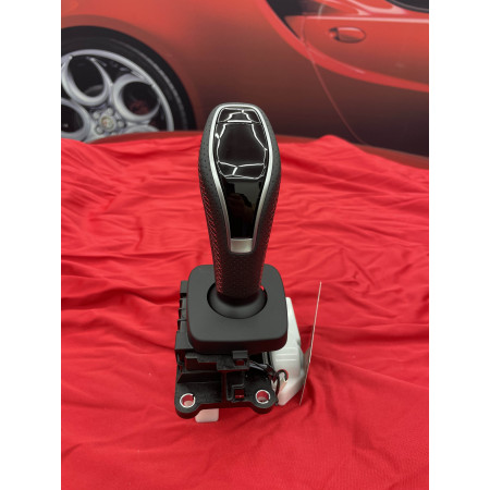Automotive products and installations ENG-Custom - Perforated Black Gear Lever with red stitching Alfa Romeo Giulia Stelvio