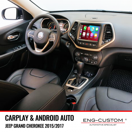 ENG-Custom automotive products and installations - Jeep Cherokee Car Play Android Auto Mirror Link