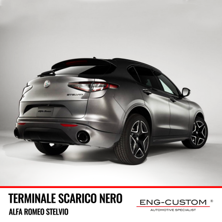 Automotive products and installations ENG-Custom - Alfa Romeo Stelvio Black Exhaust Muffler