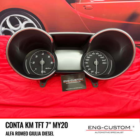 ENG-Custom automotive products and installations - Conta KM TFT 7" Alfa Romeo Giulia Diesel