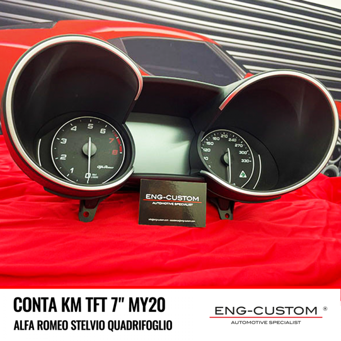 Prodotti e installazioni automotive ENG-Custom - Conta KM TFT 7" Alfa Romeo Stelvio Quadrifoglio