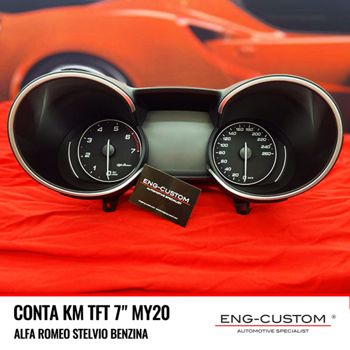 Prodotti e installazioni automotive ENG-Custom - Conta KM TFT 7" Alfa Romeo Stelvio Benzina