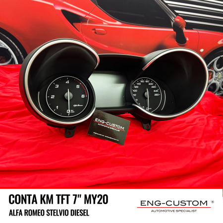 Prodotti e installazioni automotive ENG-Custom - Conta KM TFT 7" Alfa Romeo Stelvio Diesel