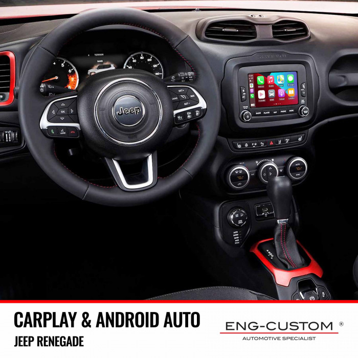 Jeep Renegade CarPlay Android Auto Mirror Link - Installazioni ENG-Custom personalizza l'auto
