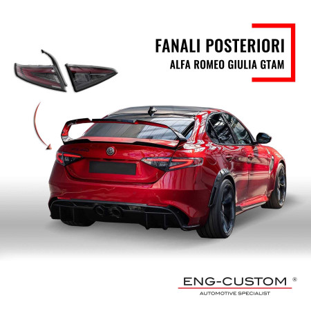 ENG-Custom automotive products and installations - Alfa Romeo Giulia Burnished Rear Lights OEM replacement