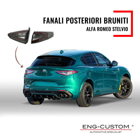 ENG-Custom automotive products and installations - Alfa Romeo Stelvio Burnished Rear Lights OEM replacement